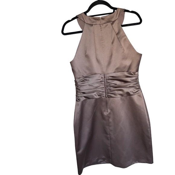 David's Bridal Women's Mini Cocktail/Semi-Formal Latte  Gown Sz 12 NWT - Picture 5 of 9